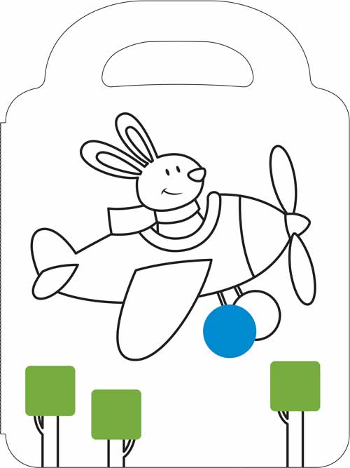 Malebog med klistermærker: Kanin