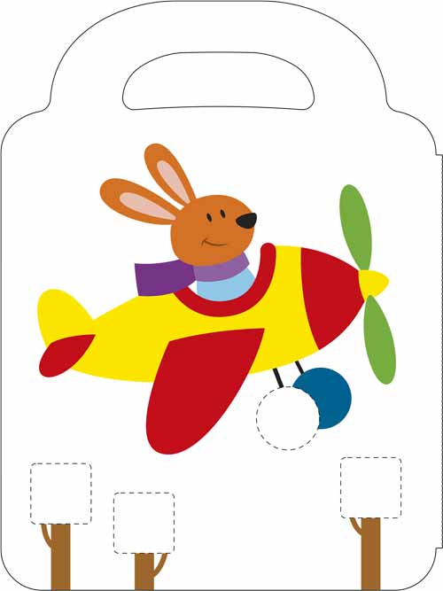 Malebog med klistermærker: Kanin