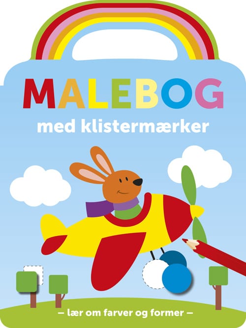 Malebog med klistermærker- Kanin