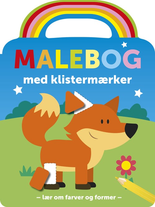 Malebog med klistermærker- Ræv