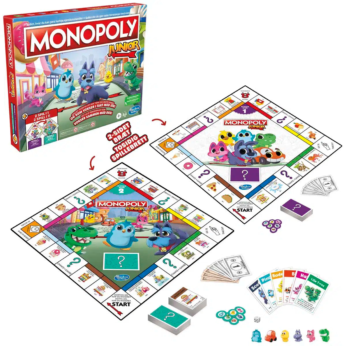Monopoly Junior 2 i 1 DK/NO – Sjovt Familiespil for Børn