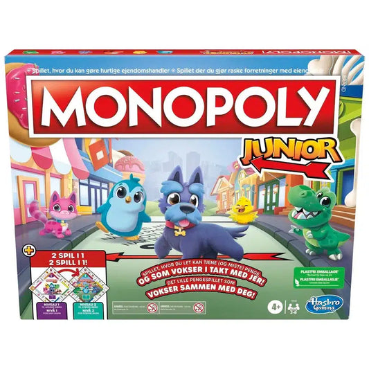 Monopoly Junior 2 i 1 DK NO – Sjovt Familiespil for Børn