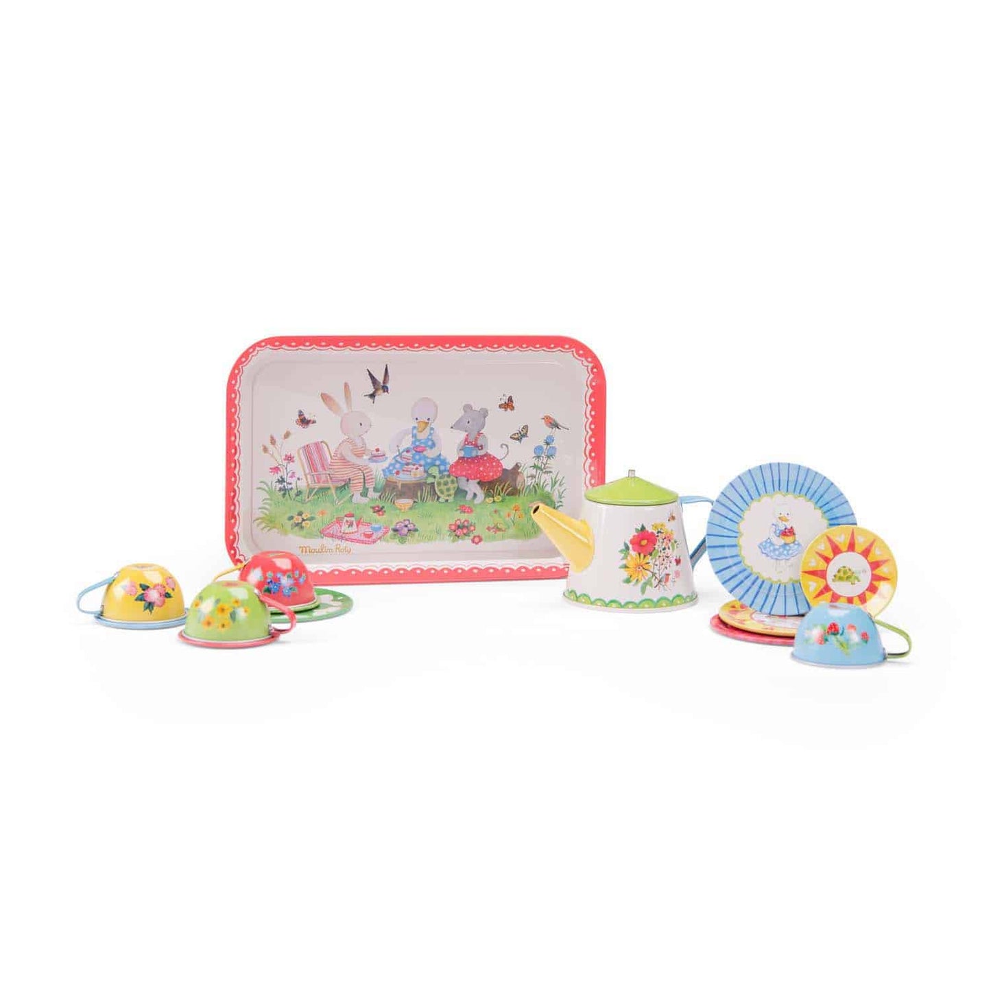 Moulin Roty - Tesæt i kuffert 14 dele - La Grande Famille