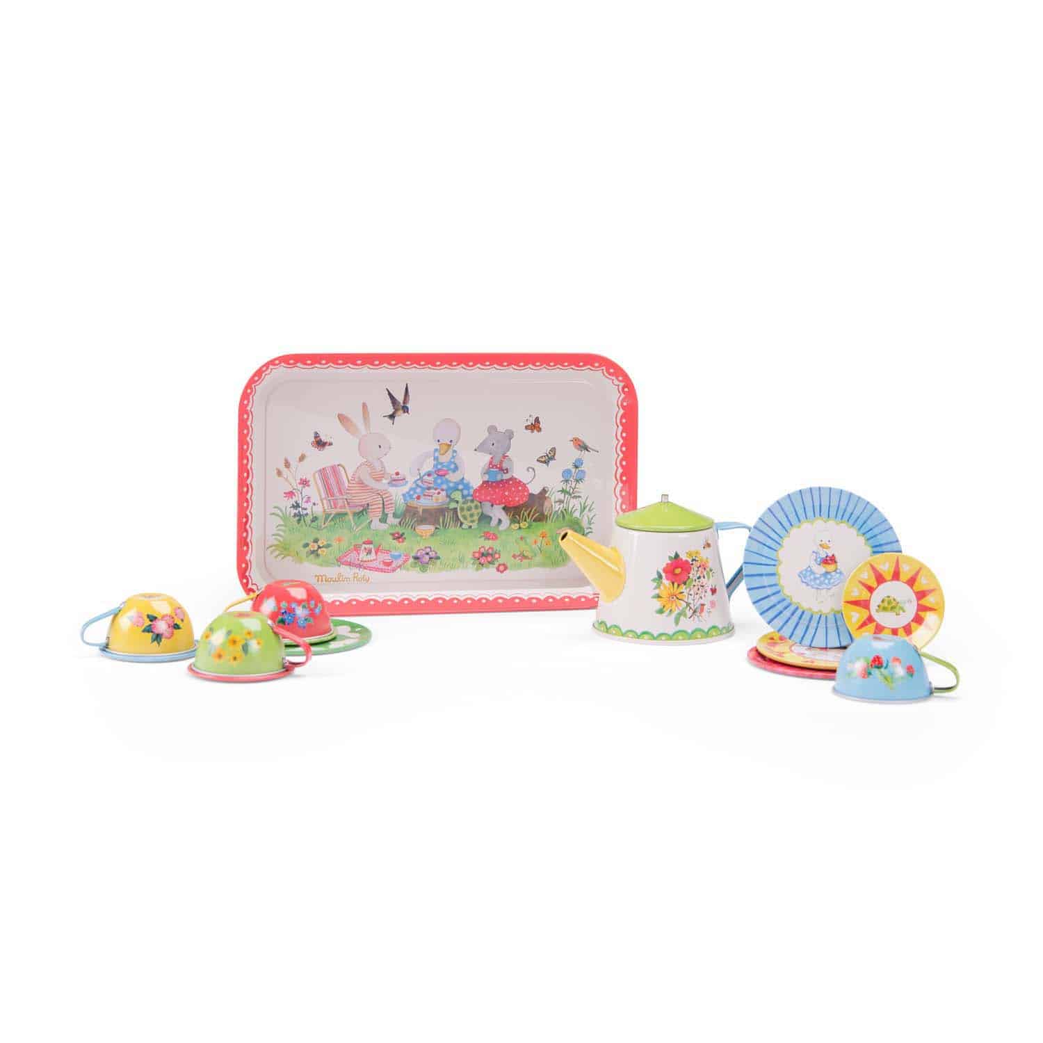 Moulin Roty - Tesæt i kuffert 14 dele - La Grande Famille