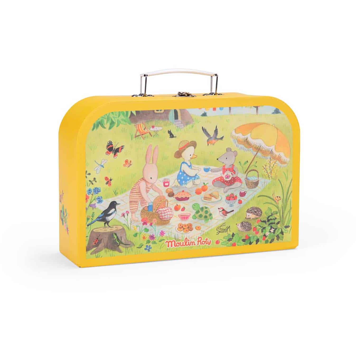 Moulin Roty - Tesæt i kuffert 14 dele - La Grande Famille