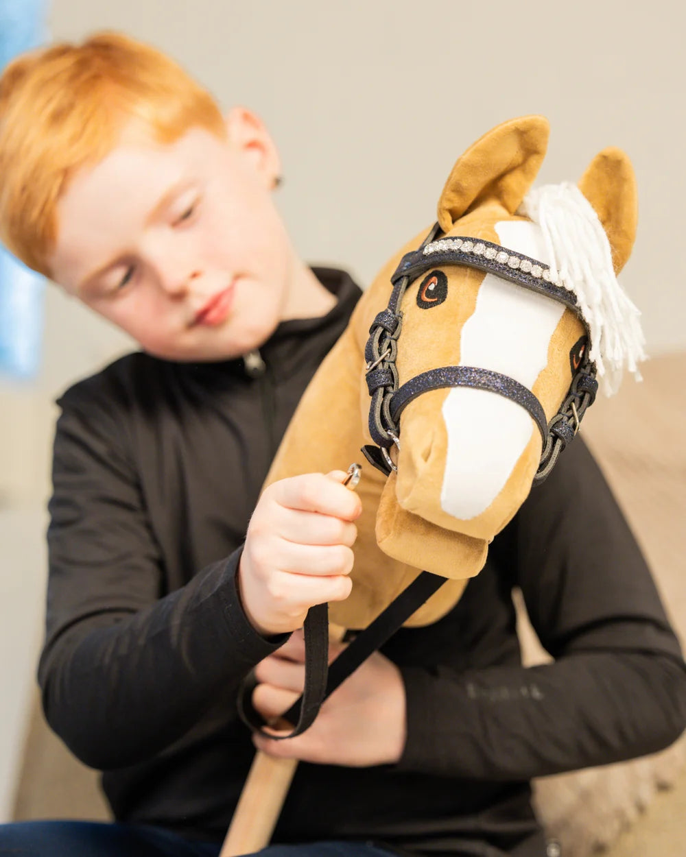 My Hobby Horse - Navy glittertrense til kæphest med sten