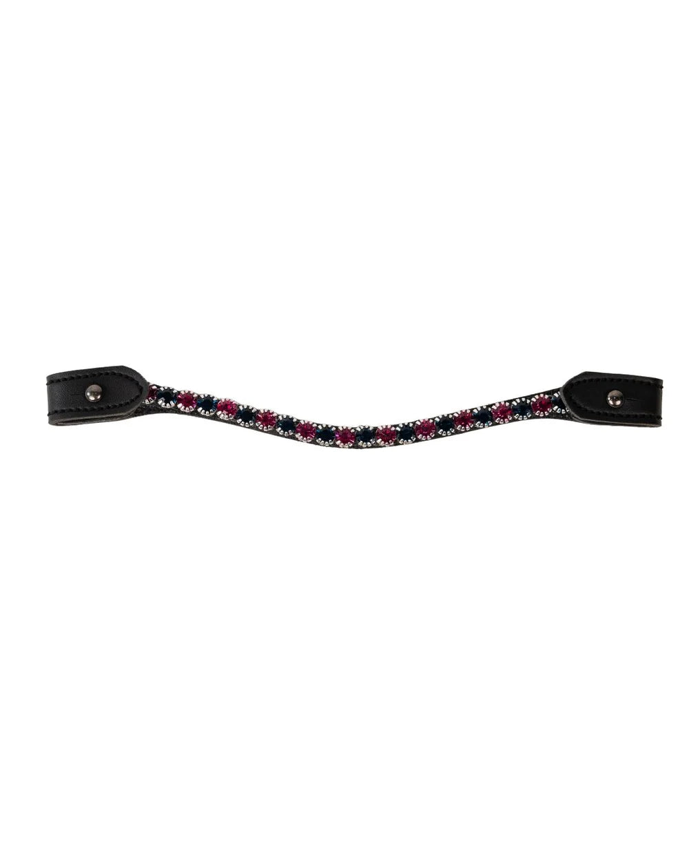 My Hobby Horse - Pandebånd til kæphest med pink og navy sten