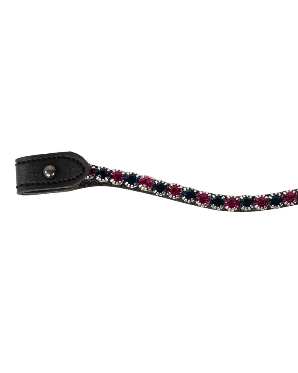 My Hobby Horse - Pandebånd til kæphest med pink og navy sten