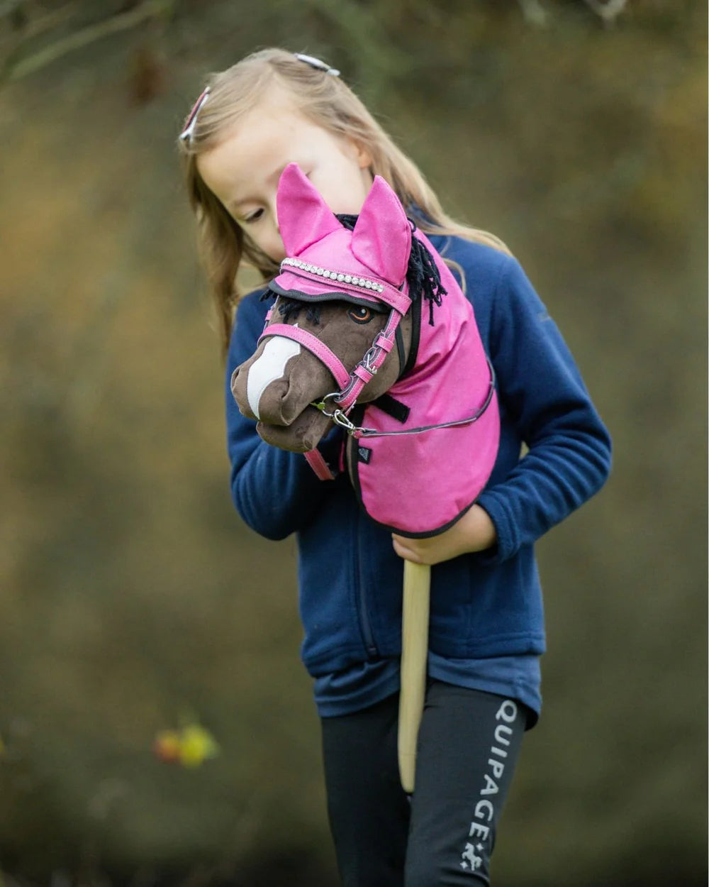 My Hobby Horse - Pink glitter dækken & hut til kæphest – 2 dele