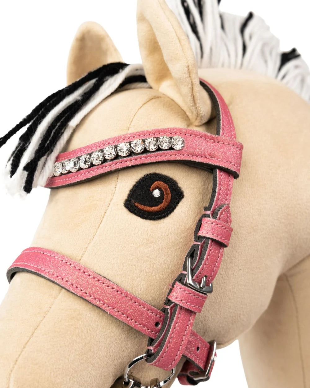 My Hobby Horse - Pink glittertrense til kæphest med tøjler