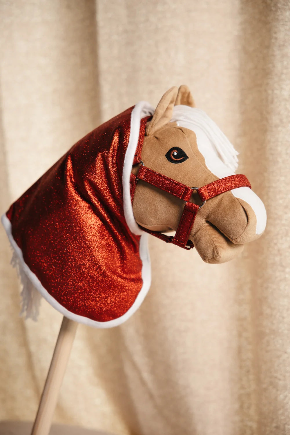 My Hobby Horse - Rødt glitter juledækken til kæphest