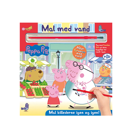 Peppa Pig - Mal med vand - Gurli Gris (bog med pensel - farvelæg igen og igen)