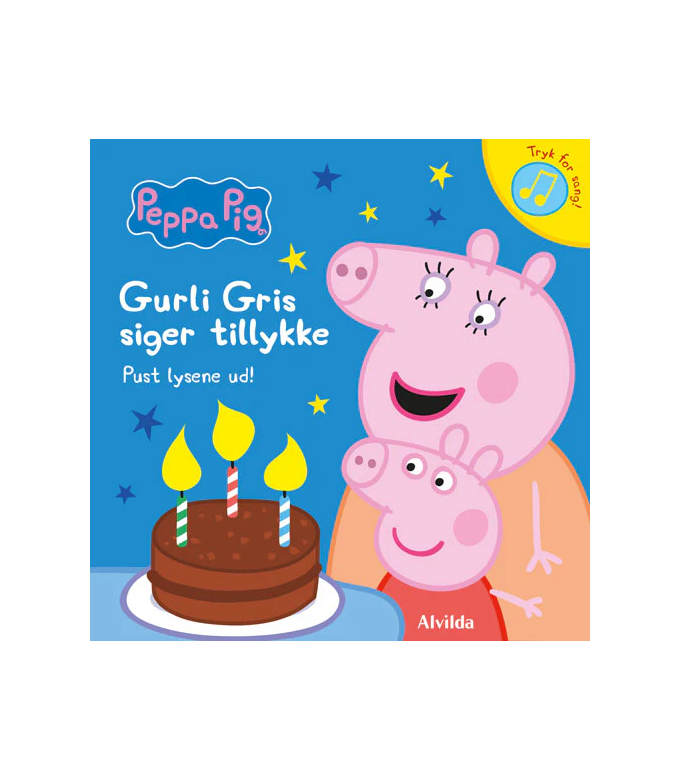 Peppa Pig – Gurli Gris siger tillykke | Interaktiv fødselsdagsbog med lyd