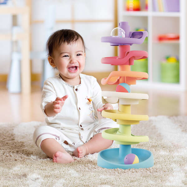 Quercetti - PlayEco+ Spiral Tower Kuglebane – 10 dele