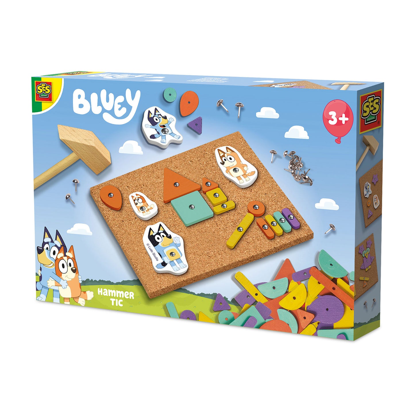 SES Creative Bluey Hammersæt | Kreativt hamrebræt i træ fra 3 år
