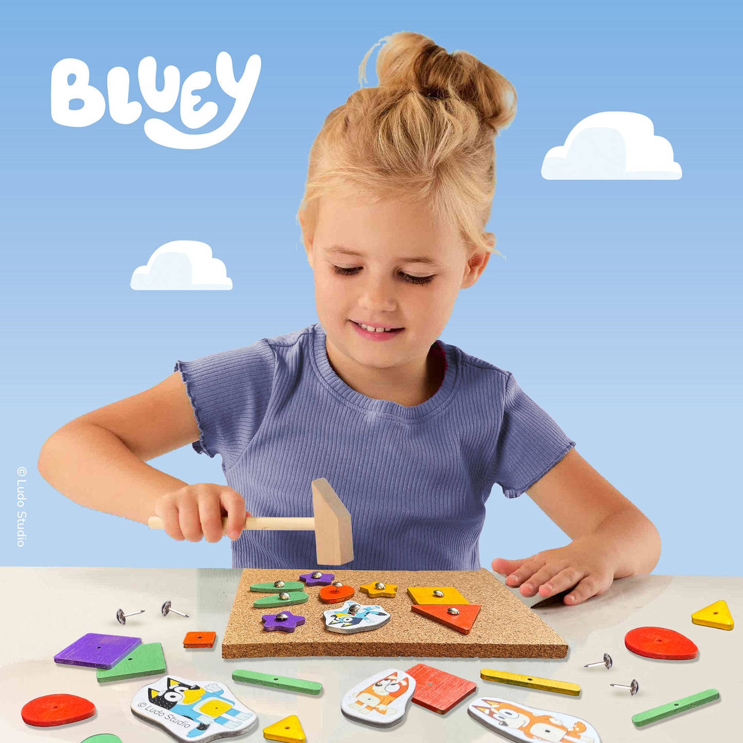 SES Creative Bluey Hammersæt | Kreativt hamrebræt i træ fra 3 år