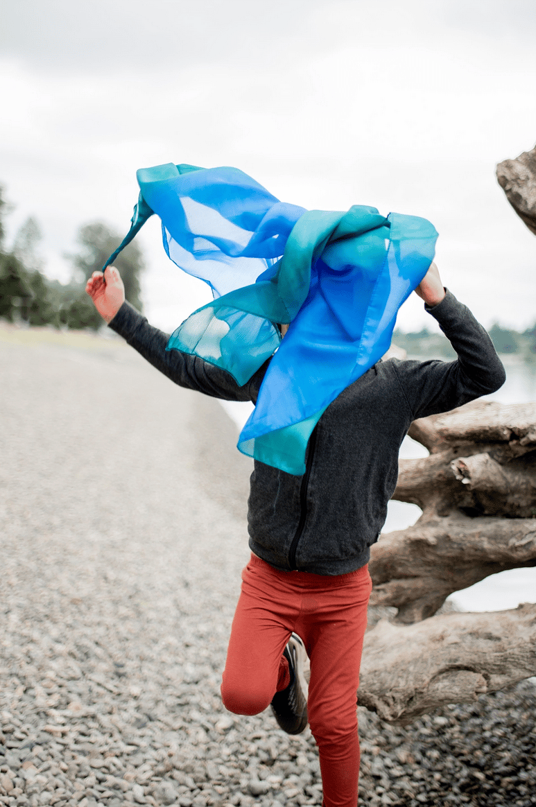 Sarah's Silks Legesilke 90 x 90 cm - Ocean