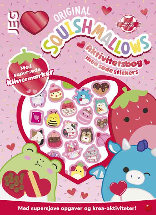 Squishmallows aktivitetsbog med søde stickers | Kreativ aktivitetsbog