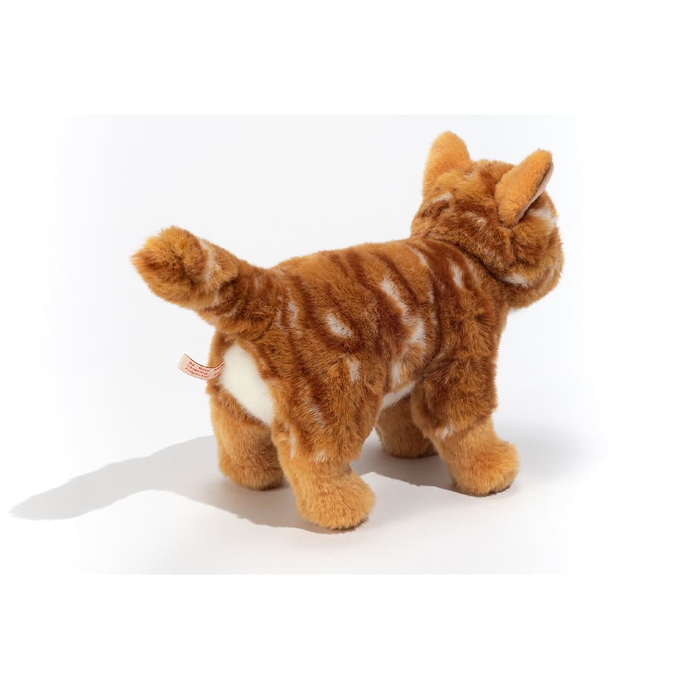 Teddy Hermann - Stående kat rødstribet 20 cm