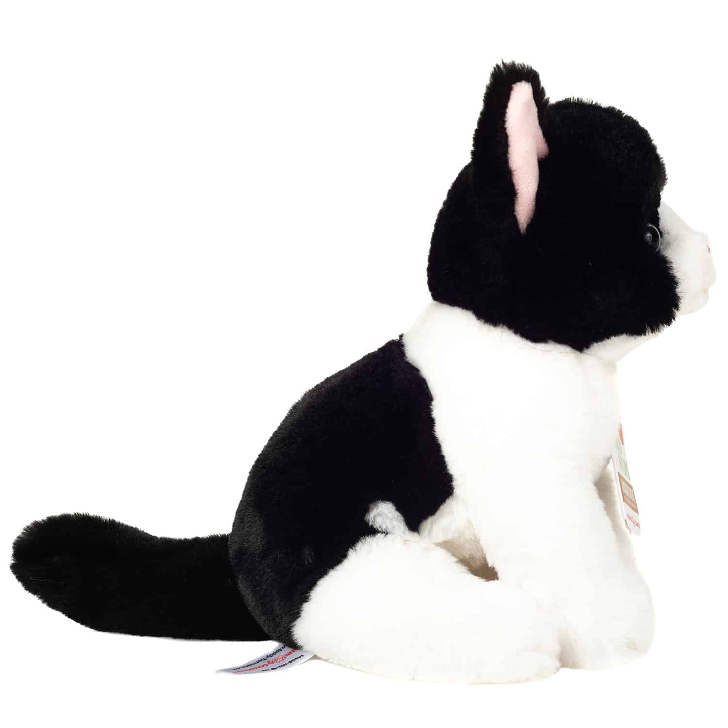 Teddy Hermann - Siddende kat sort-hvid 20 cm
