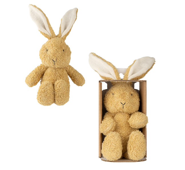 Wooly Organic - Kanin bamse i økologisk bomuld – Beige 20 cm