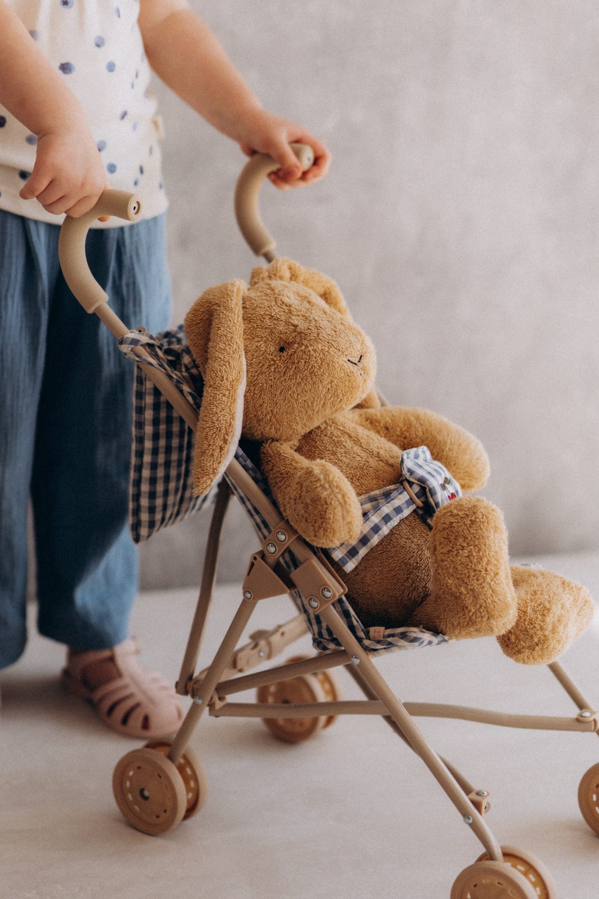 Wooly Organic - Stor kanin bamse i økologisk bomuld – Beige 53 cm