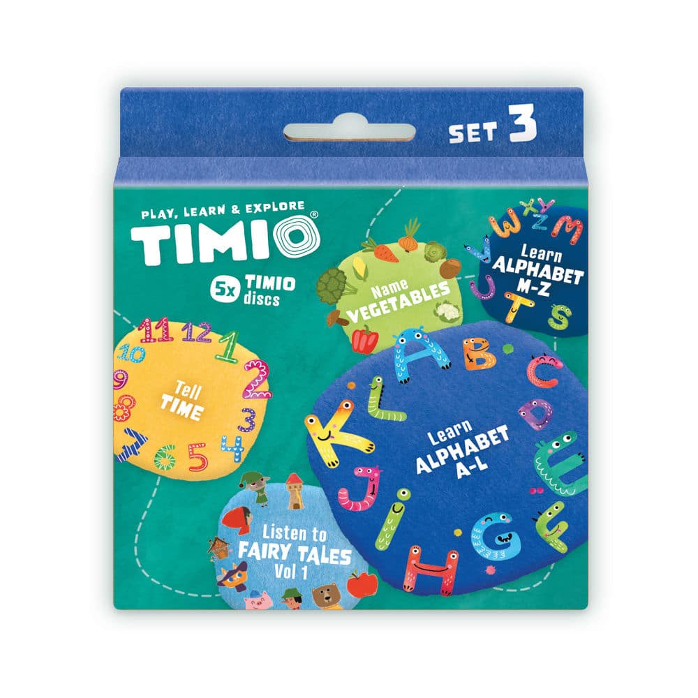 TIMIO TIMIO TIMIO Disc Set 3 - Eventyr, tiden, grøntsager, alfabet A-L  og alfabet M-Z