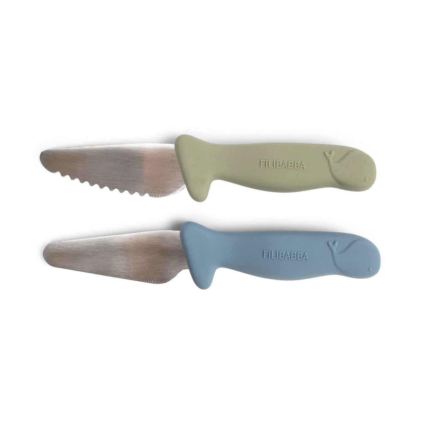 FILIBABBA - Knivsæt til børn - 2-pak - Powder Blue + Green