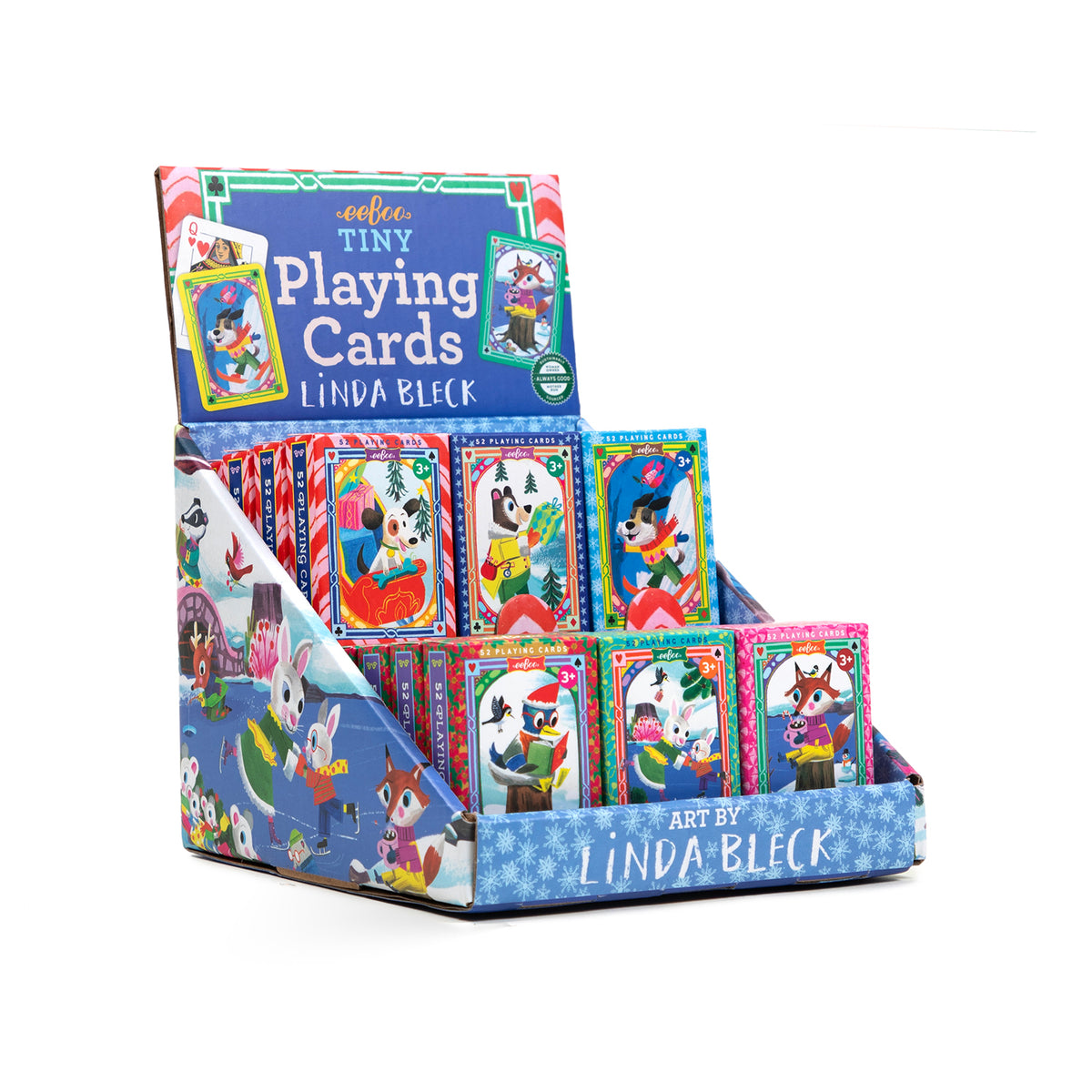 eeBoo - Mini spillekort – Vinter i skoven – Assorteret