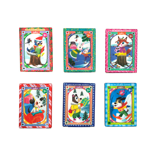 eeBoo - Mini spillekort – Vinter i skoven – Assorteret