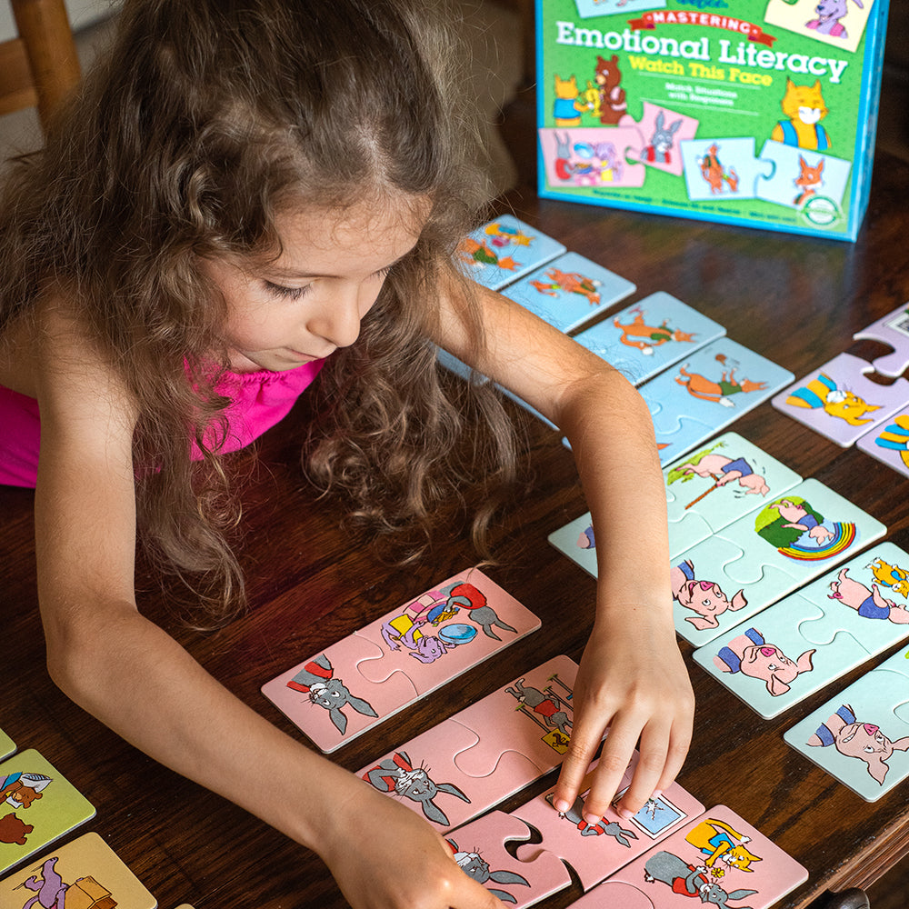 eeBoo - Leg & Lær puslespil - Læs ansigtsudtryk