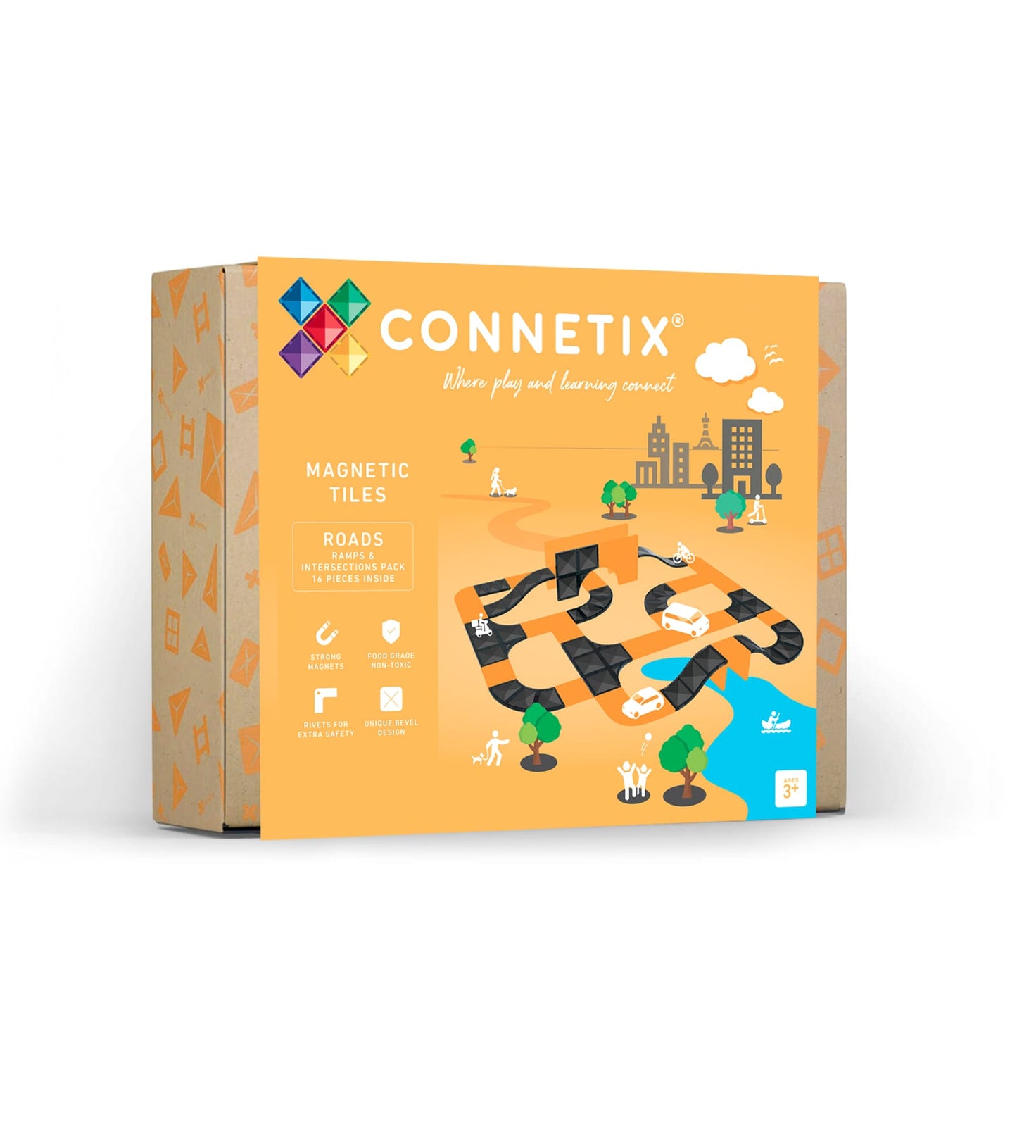 Connetix - Ramper og vejkryds - 16 dele