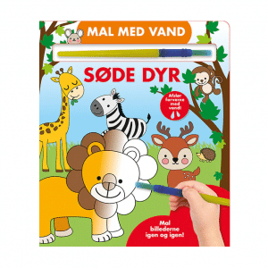 Mal med vand - Søde dyr (papbog med pensel - farvelæg igen og igen)