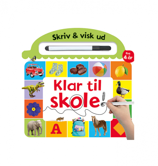 Skriv og visk ud - Klar til skole (papbog med ikke-permanent pen)