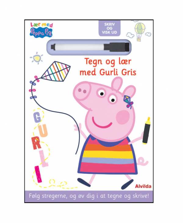 Peppa Pig - Lær med Gurli Gris - Skriv og visk ud - Tegn og lær med Gurli Gris