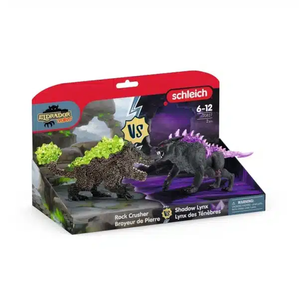 Schleich Shadow lynx vs. Rock crusher